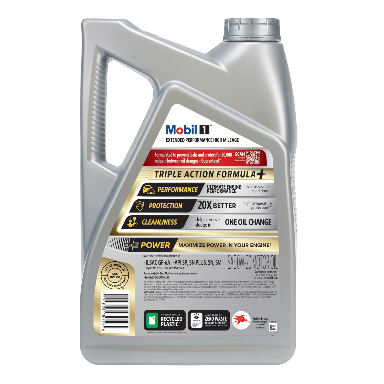 Amazon | Mobil 1-123837 拡張パフォーマンス ハイマイレージ 0W-20 5